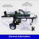 Black Diamond 30‑Ton Petrol Log Splitter – Electric Start, 6.5HP Engine, Horizontal/Vertical