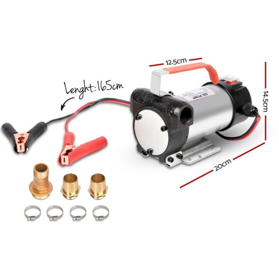 Giantz 12V Diesel Transfer Pump Extractor Oil Fuel Electric Auto Cut-Out
