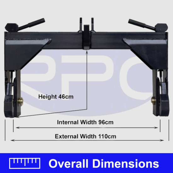 3 Point Linkage Quick Hitch - Category 3, suits tractors to 120hp