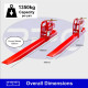 1350kg - Front End Bucket Loader Clamp on Fork Extensions