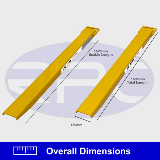 1525mm x 102mm Slip on Forklift Extension Tines, Heavy Duty Slippers
