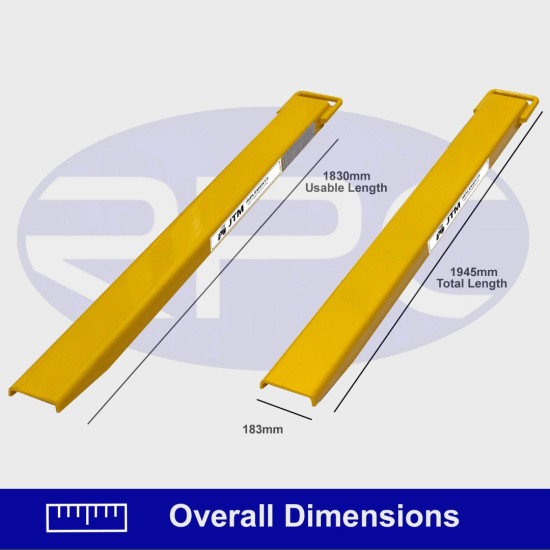 1830mm x 152mm  Slip on Fork Extension Tines, Heavy Duty Forklift Slippers