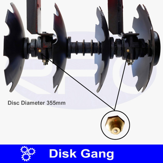 5ft Disc Harrow Cultivator - Heavy Duty Frame