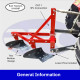 Two Furrow Mouldboard Plough – Cat 1, Dual 16” Bottoms, Primary Tillage