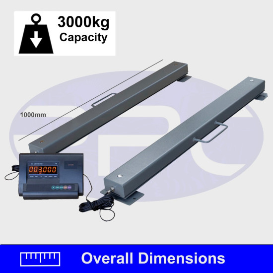 3 Ton Weigh Beam Scales for Freight Floor Pallet or Livestock 1m