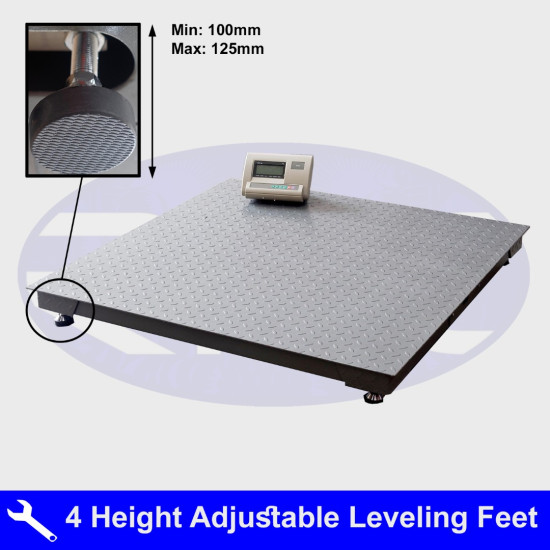3 Ton Industrial Scales Freight Floor Pallet Drum 1.5m x 1.5m