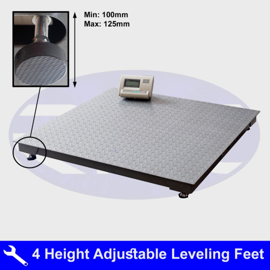1 Ton Industrial Scales Freight Floor Pallet Drum 1.2m x 1.2m