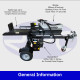 Black Diamond 30‑Ton Petrol Log Splitter – 6.5HP Recoil Start Engine, Horizontal/Vertical