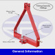 3‑Point Linkage Tow Hitch – Cat 1, 50mm Tow Ball, 1500kg Capacity