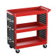 Giantz 3-Tier Tool Cart - Pegboard Storage Hooks - Red